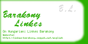 barakony linkes business card